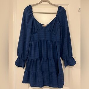 Altar'd State Blue Long Sleeve Dress